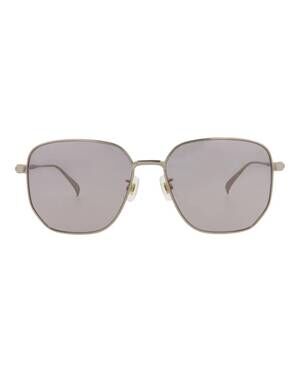 NEW DUNHILL men's square-frame titanium sunglasses in gold-tone
